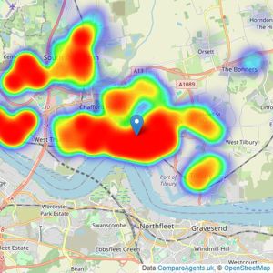 Griffin Residential Group - Grays listings heatmap