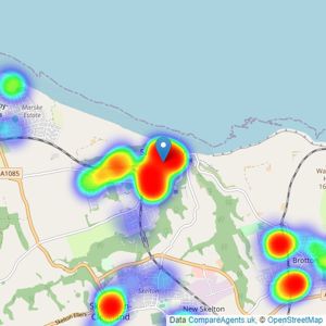 Grimwood Estates - Saltburn listings heatmap