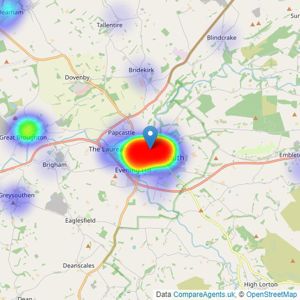 Grisdales Estate Agents - Cockermouth listings heatmap