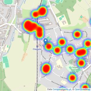 Grosvenor - Claygate listings heatmap