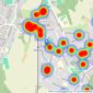 Grosvenor - Claygate listings heatmap