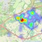 Grosvenor - Cobham listings heatmap