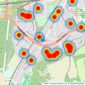 Grosvenor - Hinchley Wood listings heatmap