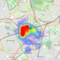 Groves Residential - New Malden listings heatmap