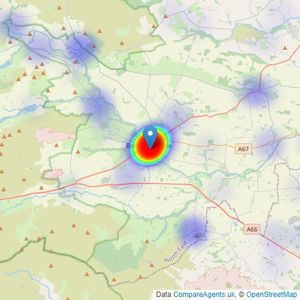 GSC Grays - Barnard Castle listings heatmap