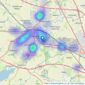 Guild House Estate Agents - Rugby listings heatmap