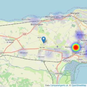 GUILDCREST ESTATES - Ramsgate listings heatmap