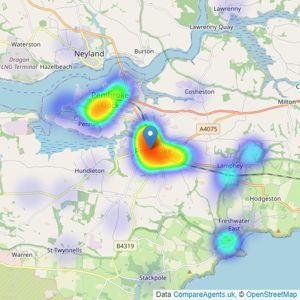 Guy Thomas & Co - Pembroke listings heatmap