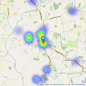 H J  Burt - Henfield listings heatmap