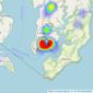 H Tiddy - St Mawes listings heatmap