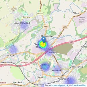 H2Homes Lettings And Property Services Ltd - Accrington listings heatmap