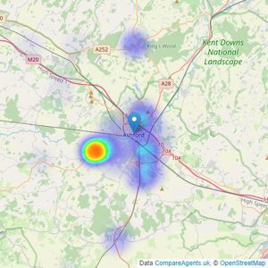 haart - Ashford listings heatmap