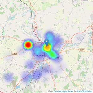 haart - Bedford listings heatmap