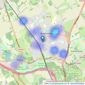 haart - Borehamwood listings heatmap