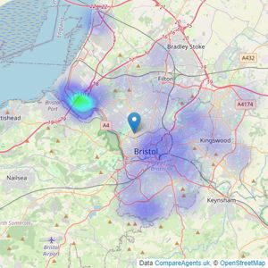 haart - Bristol listings heatmap