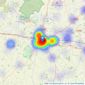 haart - Bury St. Edmunds listings heatmap