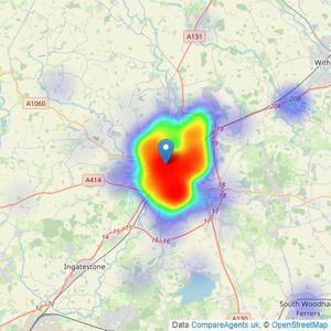 haart - Chelmsford listings heatmap