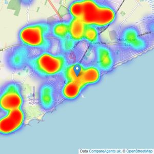 haart - Clacton listings heatmap