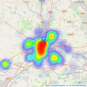 haart - Derby listings heatmap