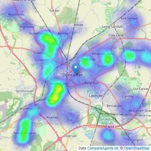 haart - Doncaster listings heatmap