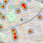 haart - East Ham listings heatmap