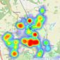 haart - Hucknall listings heatmap