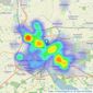 haart - Ipswich listings heatmap