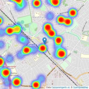 haart - Leagrave listings heatmap