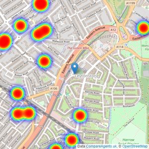 haart - Leytonstone listings heatmap