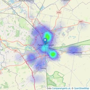 haart - Peterborough listings heatmap