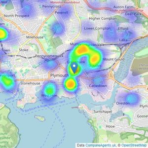 haart - Plymouth listings heatmap