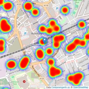 haart - Romford listings heatmap