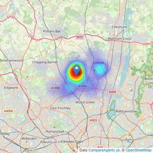 haart - Southgate listings heatmap