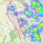 haart - Stevenage listings heatmap