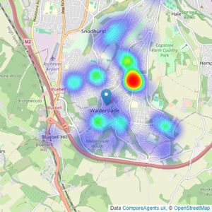 haart - Walderslade listings heatmap