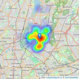 haart - Walthamstow listings heatmap