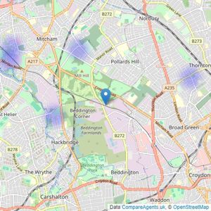 Haboodle - Covering South London listings heatmap