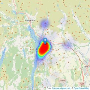 Hackney & Leigh - Windermere listings heatmap