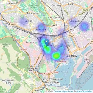 Hafren Properties - Cardiff listings heatmap