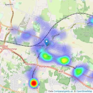 Hair & Son - Rayleigh listings heatmap