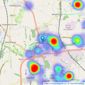 Hall & Benson - Alfreton listings heatmap