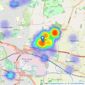 Hall & Benson - Spondon listings heatmap