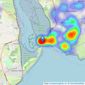 Hall & Scott - Exmouth listings heatmap