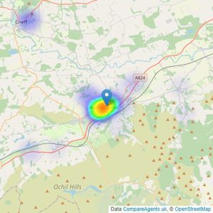 Halliday Homes - Auchterarder listings heatmap