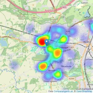 Halliwell Marks - Reigate listings heatmap