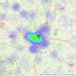 Halls Estate Agents - Shrewsbury listings heatmap