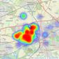 Halton Kelly - Warrington listings heatmap