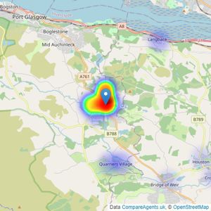 Hames Estates - Kilmacolm listings heatmap