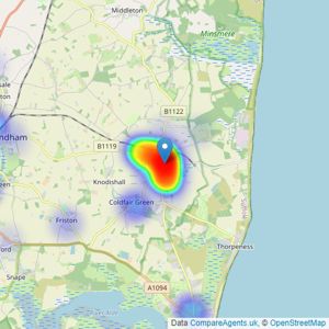 Hamilton Smith - Leiston listings heatmap