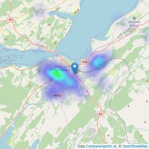 Hamish Homes Ltd - Inverness listings heatmap